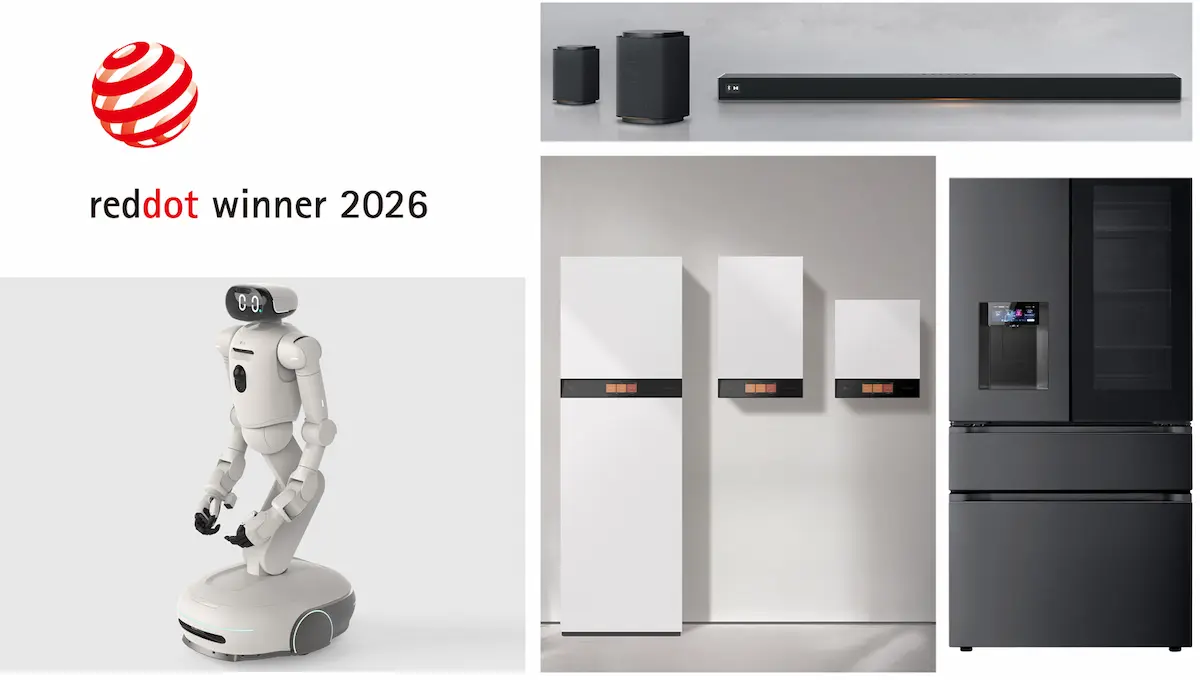 LG Electronics afianza su liderazgo tecnológico y de diseño en los Red Dot Awards 2026