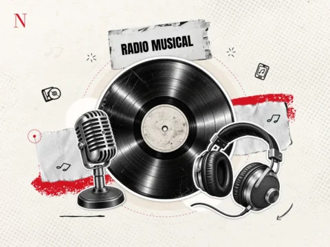 Cabina de radio FM que ilustra el crecimiento del share de la radio musical y de entretenimiento en Ciudad de México durante 2026.